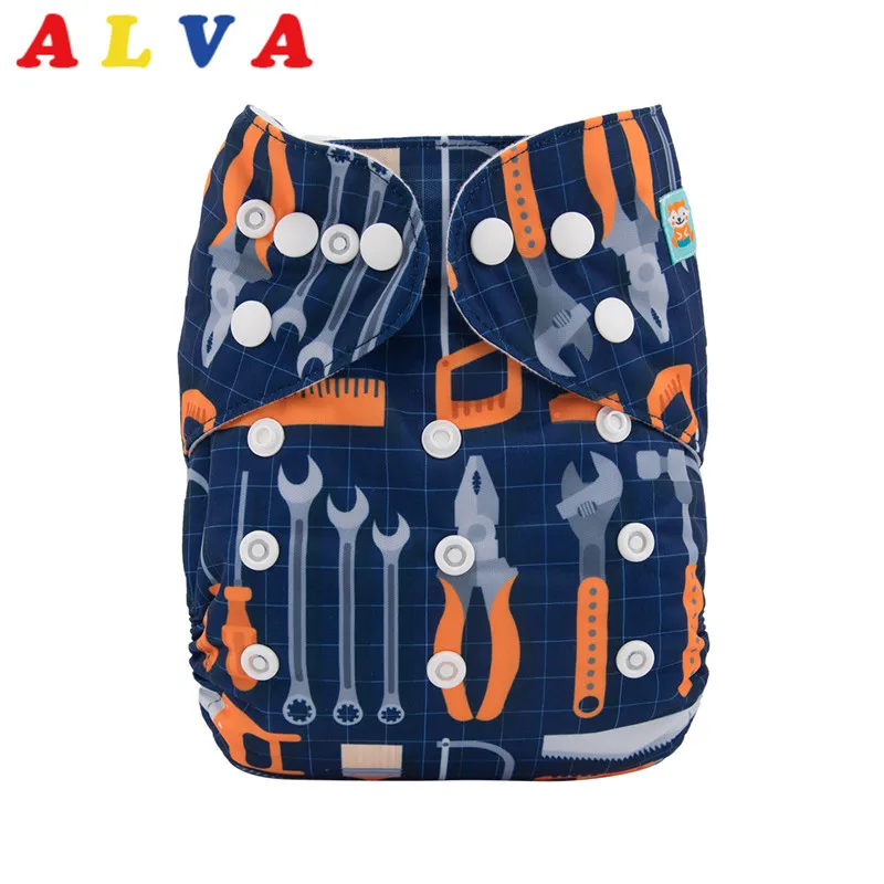 Новое поступление! Alvababy многоразовые подгузники двухрядные защелкивающиеся