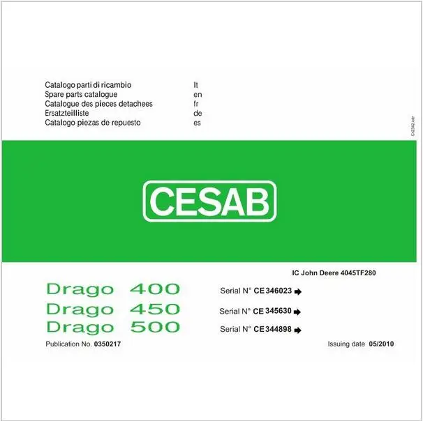 Запасные части Cesab 2012 |