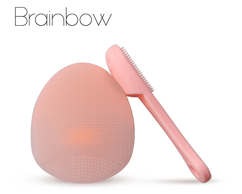 Brainbow 2 шт./упак. уход за кожей лица Уход за кожей лица пор глубокое очиститель мягкий Красота буфами на рукавах для умывания лица, щетка для чистки носа маска для удаления черных точек