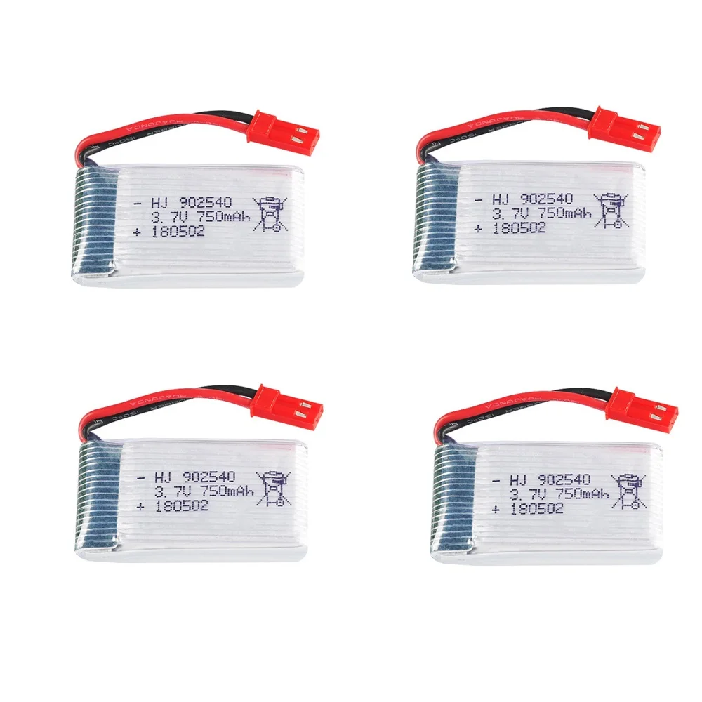 5 шт./лот 3 7 в 750 мАч Lipo аккумулятор для MJX X400 X800 X300C X500 X200 RC Квадрокоптер Дрон 25C JST Plug
