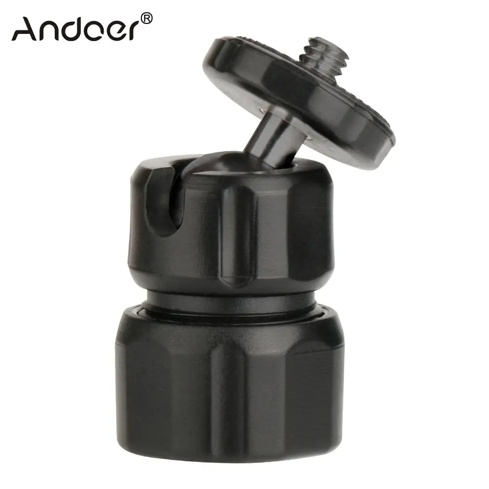 Andoer 1/4 винтовое крепление мини ABS шаровая Головка вращающийся на 360 градусов
