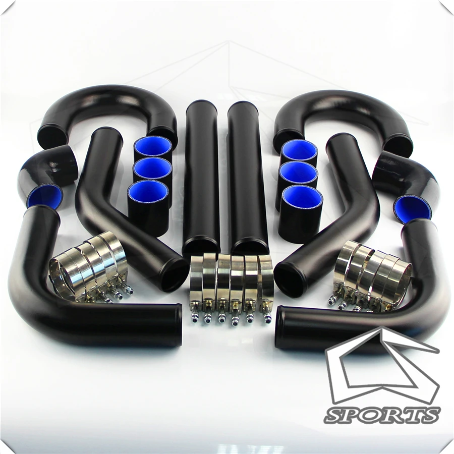

UNIVERSAL TURBO BOOST INTERCOOLER PIPE KIT 3" 76MM 8 PCS Aluminum PIPING