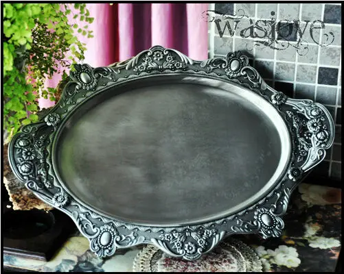 46x34 см большой металлический поддон для хранения декоративные миски фруктов