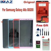 imaz 100 orignal 6 0%e2%80%9d lcd for samsung galaxy a6s g6200 lcd display touch screen digitizer assembly for sm g6200 lcd waterproof