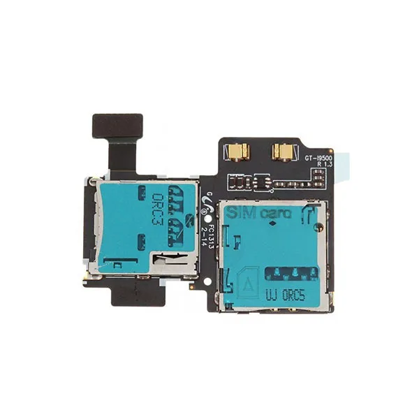 Гибкий ленточный кабель для Samsung GALAXY S4 с двойной SIM картой + держателем чтения TF