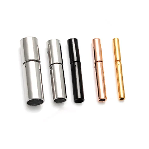 Штыковые застежки из нержавеющей стали с отверстием 4 2 мм для кожаных шнурков