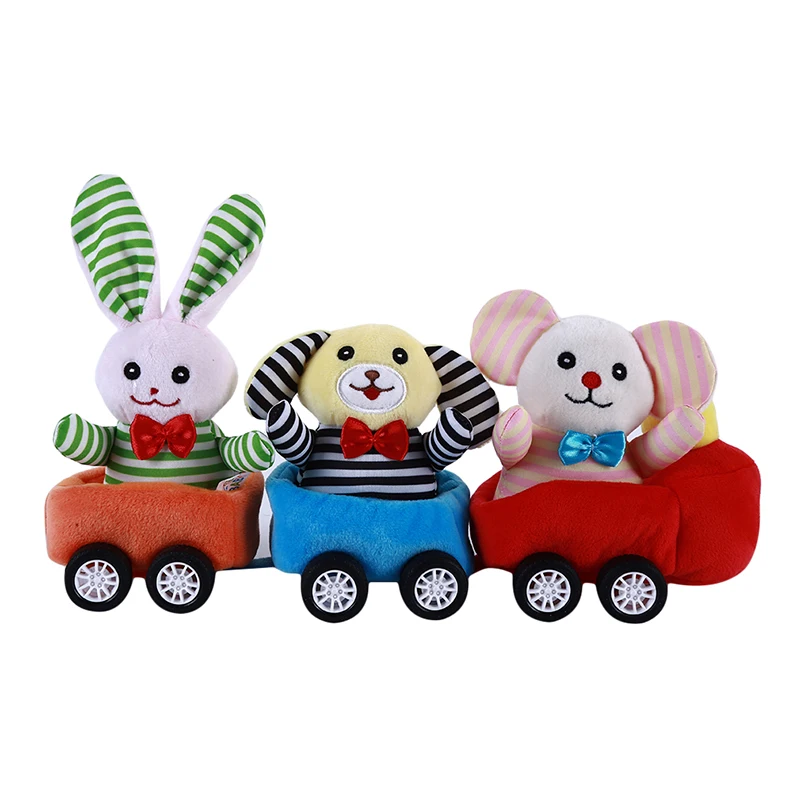 Creative Funny Multcolor Cotton Blends Train Toys For Baby Cartoon Animal Car Early Development Popular Toy |
