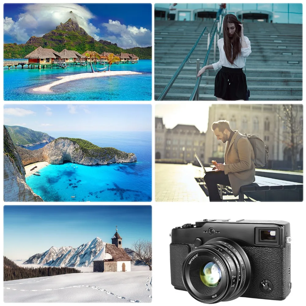 Neewer 25 мм f/1 8 ручная фокусировка основной фиксированный объектив для Fujifilm