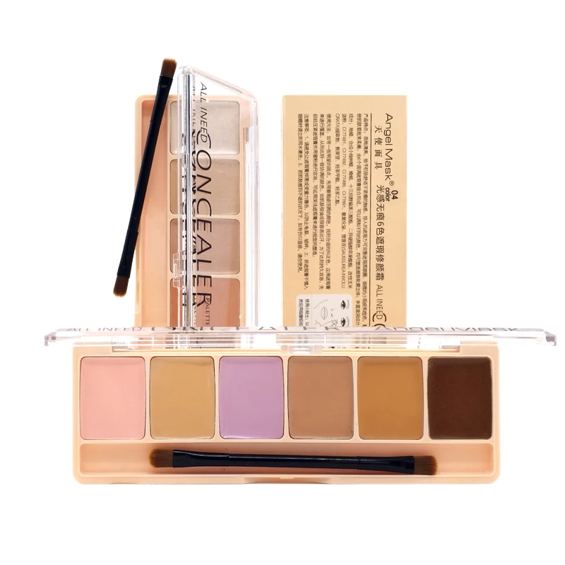 Ангел Маска 6 цветов макияж корректор Палитра бронзатор морщин пор полное