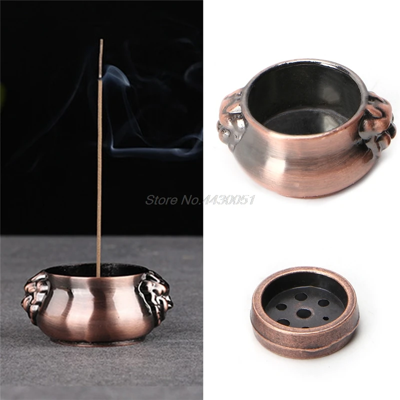 Copper Mini Lion Ear Incense Coil Burner Censer Aromatherapy Pot Vintage Dropshipping | Дом и сад