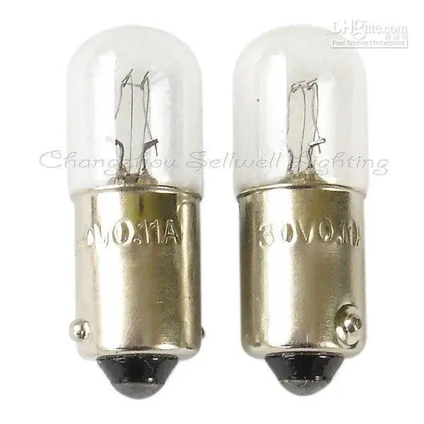 2022 New Miniature light bulb ba9s t10x28 30v 0.11a A318 sellwell lighting