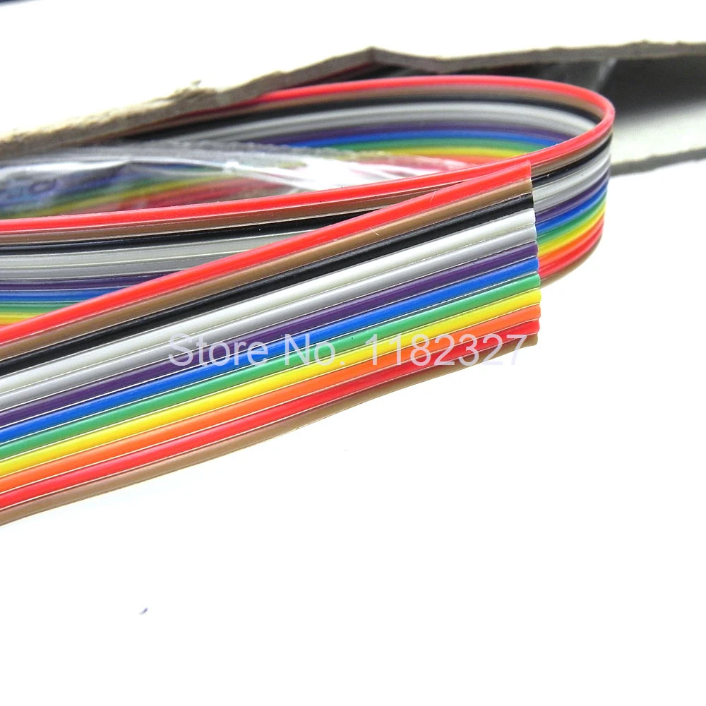 Плоский IDC кабель AWG28 12 pin 1 0 мм 10 метров цветной Радужный (10 м/лот)|Монтажный жгут| |