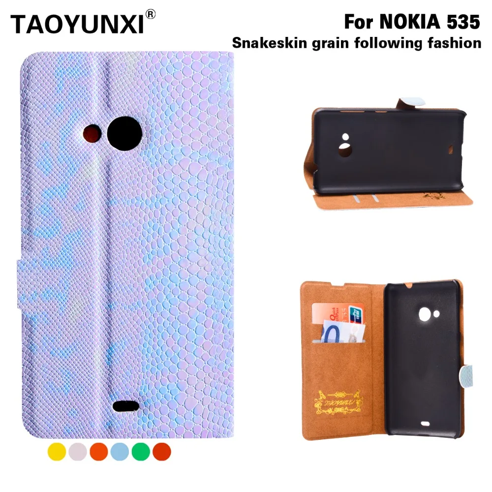 Чехол из змеиной кожи для Nokia Lumia 430 435 530 532 535 550 630 640 650 720 850 930 950 чехлы с откидной