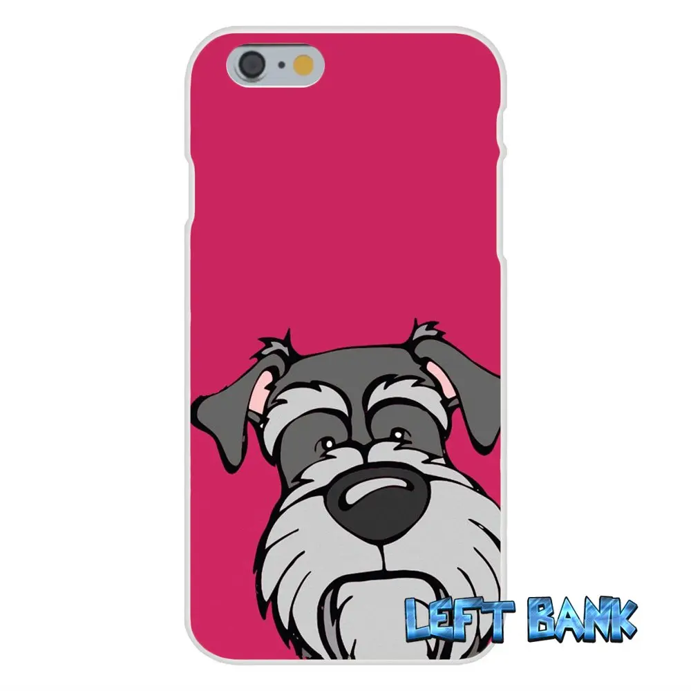 Schnauzer Puppy Dog Мягкий Силиконовый ТПУ Прозрачный чехол для iPhone 4 4S 5 5S 5C SE 6 6S 7 Plus|case for