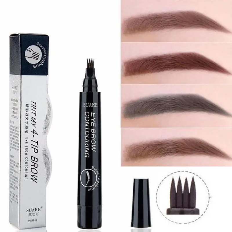 

Professional Fine Sketch Liquid Eye Brow Pencil Microblading Waterproof Fork Tip Eyebrow Tattoo Pencil Long Lasting Eyebrow Pen