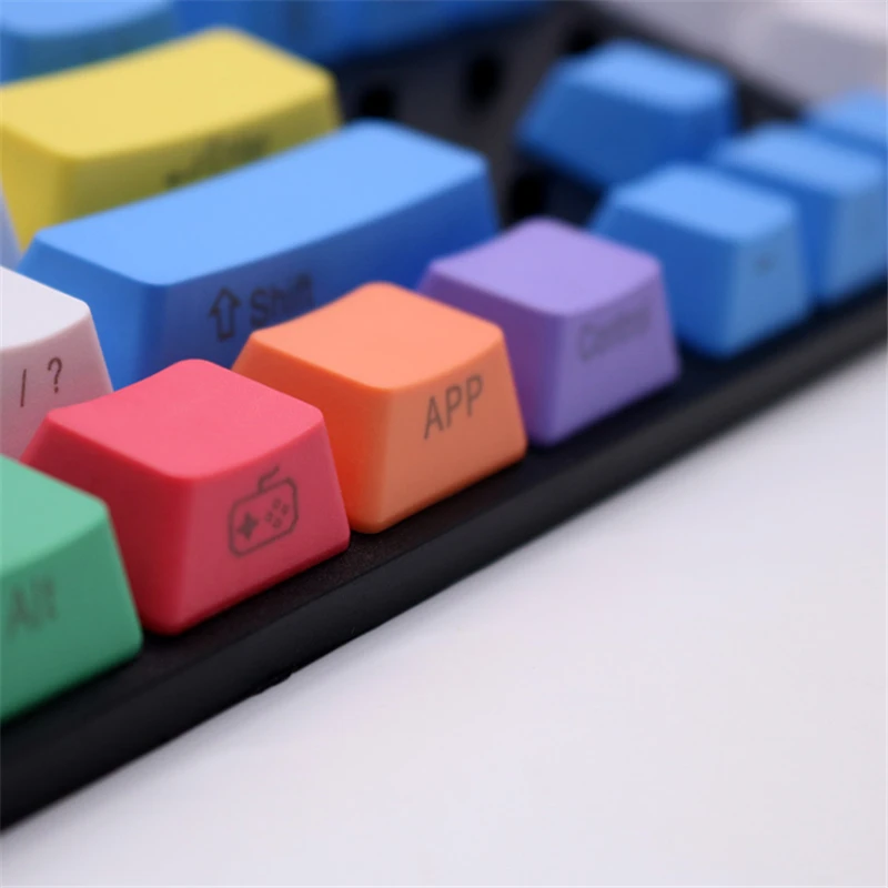Ретро Keycaps PBT Пустой Толстый Мел Keyset Keycap для Cherry MX переключатели механическая
