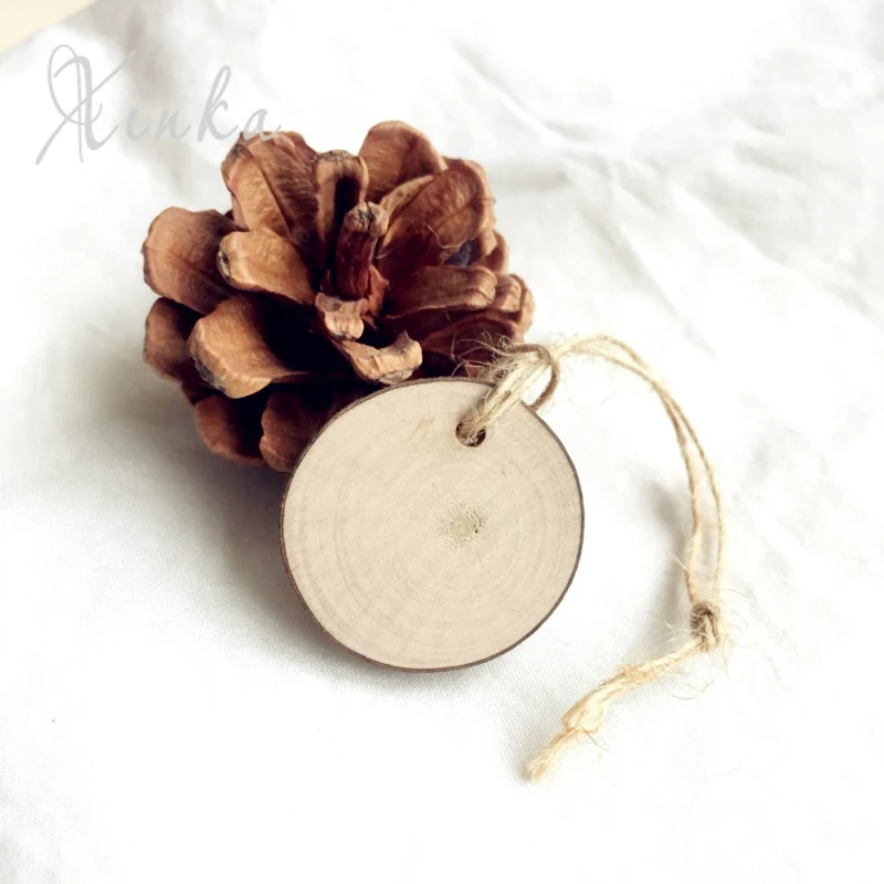 Деревянная бирка сделай сам деревянный ломтик с отверстием и пеньковой веревкой