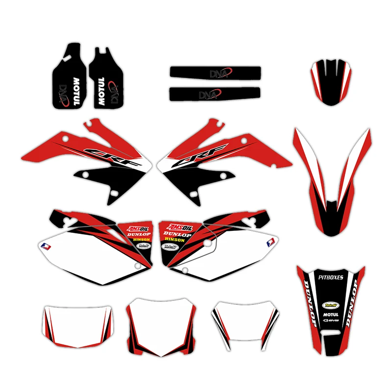 Motorcycle Graphics Backgrounds Decal Sticker Kit for Honda CRF250X CRF 250X 4 STROKES 2004-2012 2006 2007 2008 2009 2010 2011