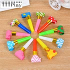 10 шт., маленькие разноцветные вечерние насвистки для детей на день рождения, вечерние украшения, товары, игрушки для шумов, хорошие сумки, Pinata