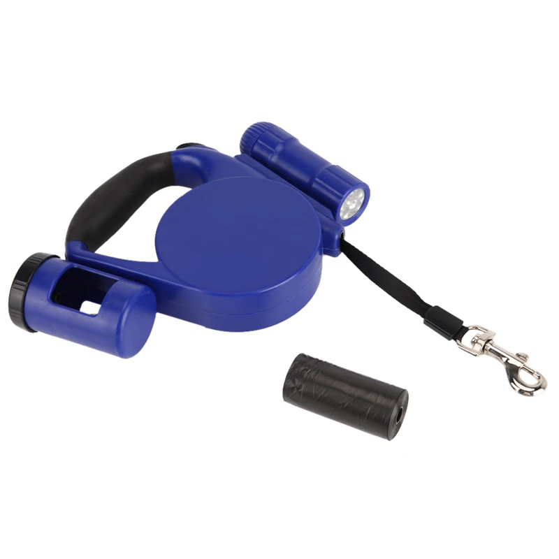 5 м выдвижной поводок для домашних животных со светодиодным фонариком безопасная