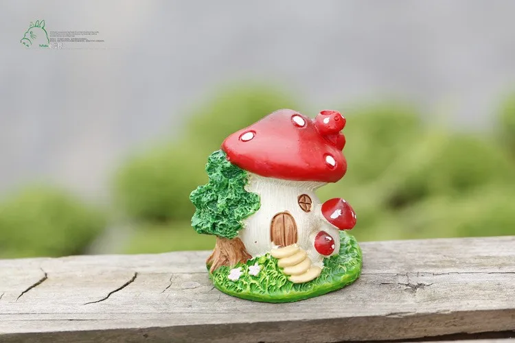 Мини Дом гриб Фея Сад миниатюрные гномы моховые террариумы изделия из смолы