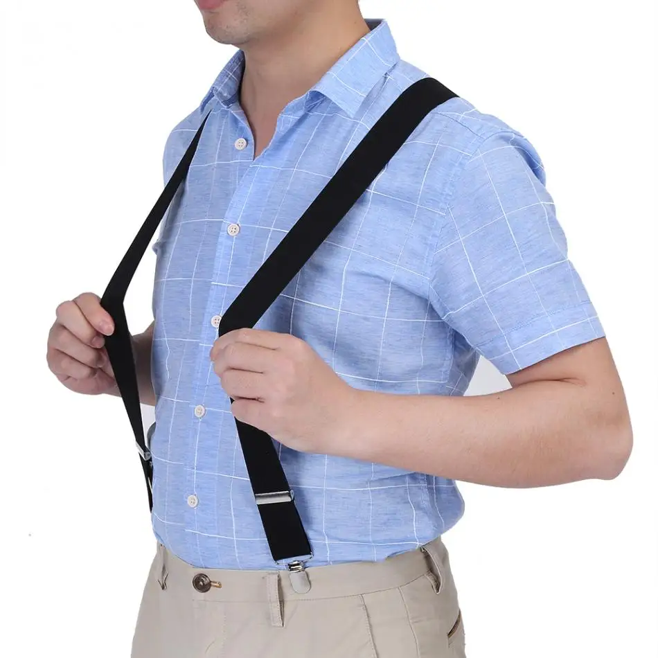 Эластичные подтяжки tirantes hombre bretelle pantalon3 5 см ширина X образные регулируемые 4