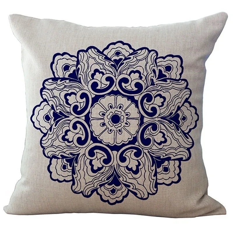 Подушка Чехол в богемном стиле Стиль из смеси хлопка и льна Диван-подушка на стул