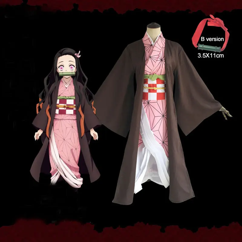 

New Anime Demon Slayer: Kimetsu no Yaiba Cosplay Kamado Nezuko Woman Japanese Clothes Cosplay Costume