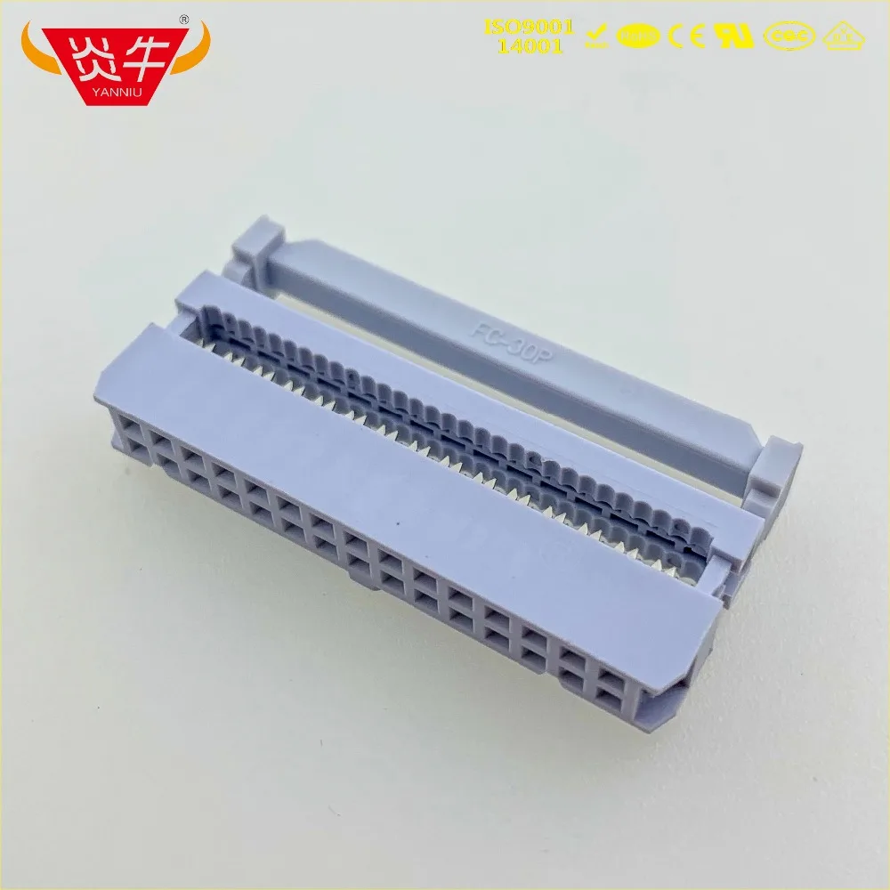 FC-30P розетка 2 54 мм шаг 2*15P 30PIN IDC разъемы ISP JTAG заголовок для плоского ленточного