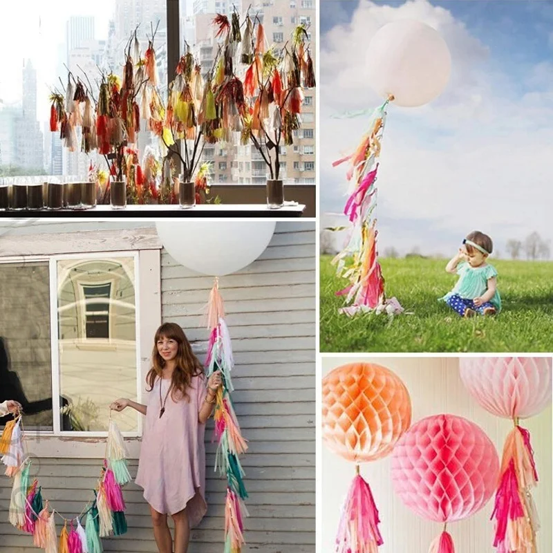 5 шт. бумажный баннер гирлянда с кисточками из салфеток украшения для вечерние