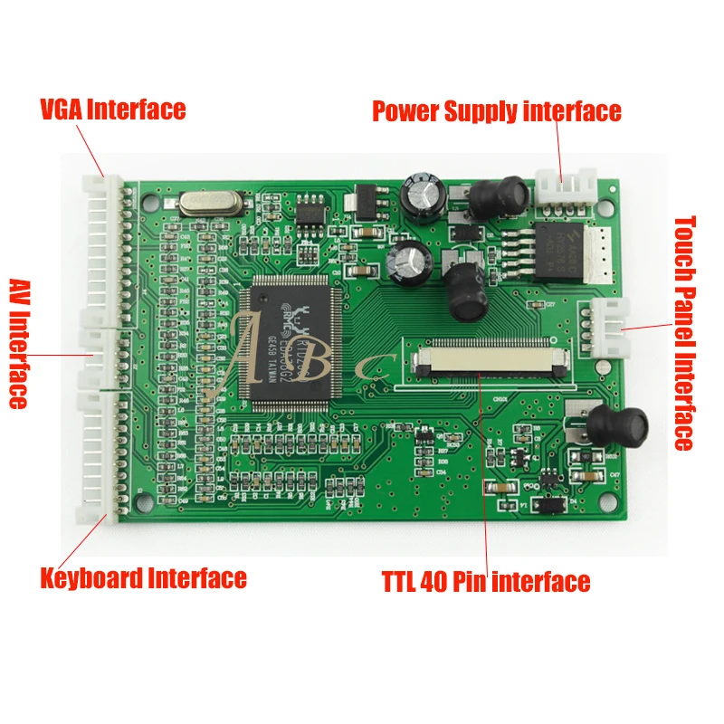 Плата контроллера VGA AV 40P TTL RGB для Raspberry PI 3 4 7 дюймов IPS TFT ЖК матричная панель|board