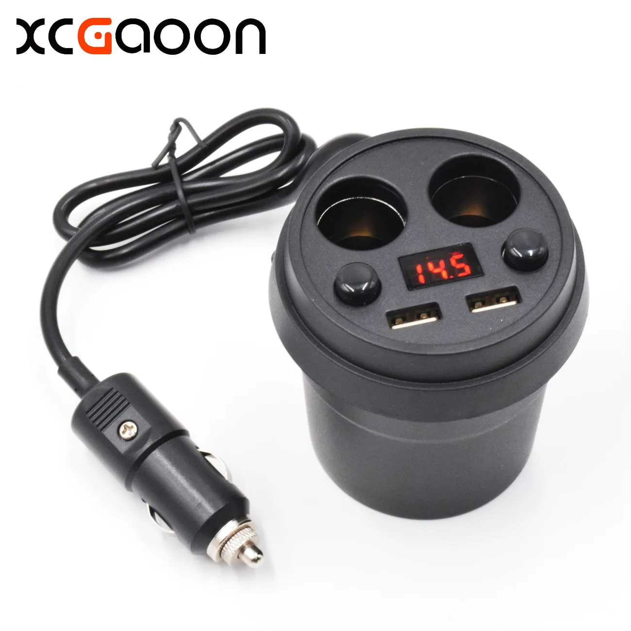Автомобильное зарядное устройство XCGaoon многофункциональное с 2 USB портами 5 В 3 1 А