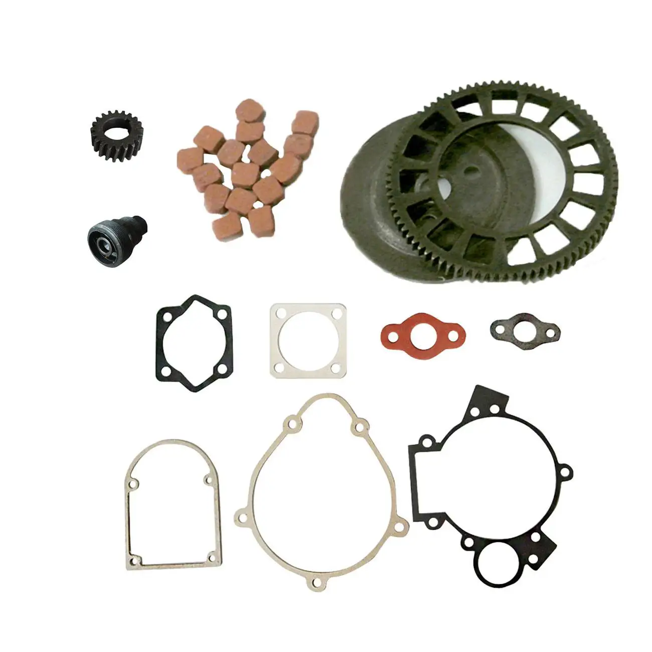 

Комплект фрикционных подушек сцепления, съемника сцепления и прокладки для моторизованного велосипеда 66 куб. См 80 куб. См