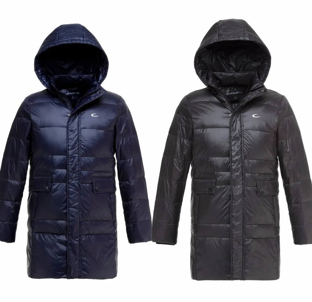 2016 оригинальный однотонный пуховик 90% длинный толстый мужской для отдыха пальто