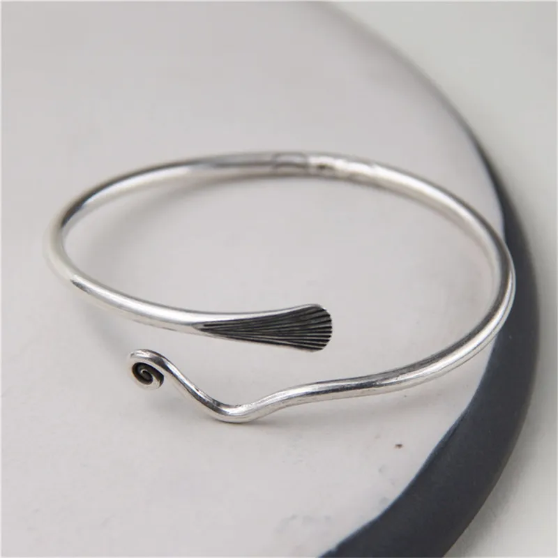 

JINSE 2017 Simple Bangles 100% Real S999 Sterling Silver Bracelet Bangle For Men or Women Fine Jewelry 3.20mm 17.40g WTB040