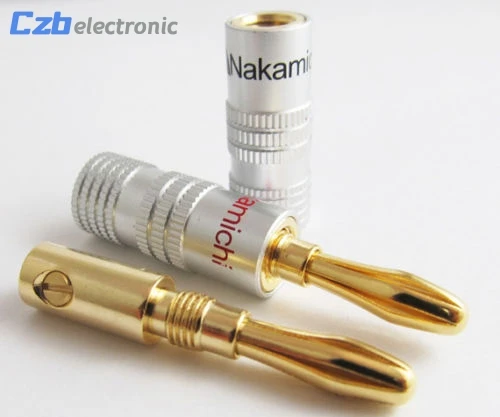 Sindax 4 мм Nakamichi штекер банана для видео 24 K динамик медь черный и красный