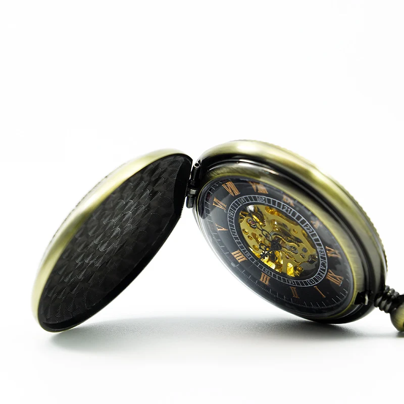 5 шт. летающий синий дракон механические карманные часы ожерелье цепочка