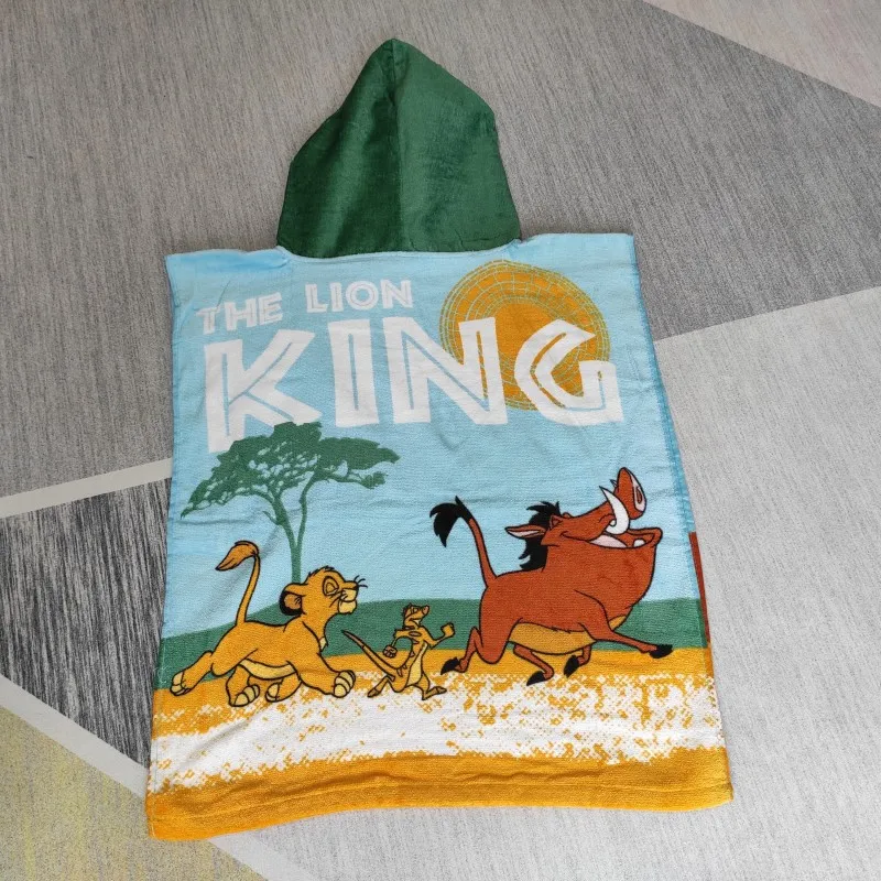 Дисней, хлопок, Simba, Минни, для маленьких девочек и мальчиков, с капюшоном, полотенце-накидка впитывающий халат, для малышей, банное полотенце, 50X115 см