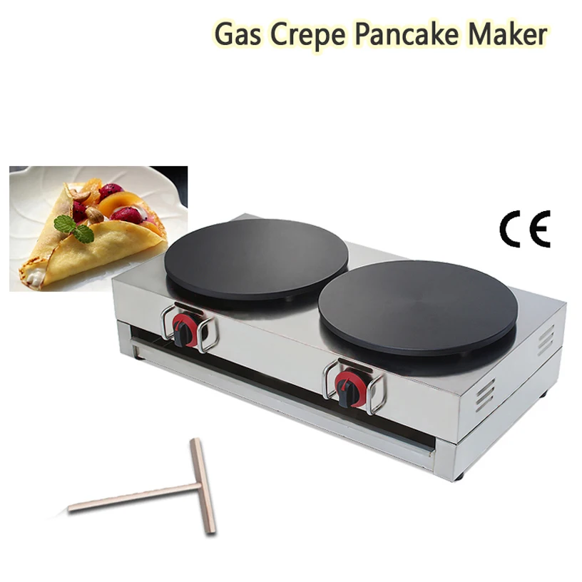 

Коммерческая блинная машина для омлета с двойной головкой, антипригарная кухонная поверхность 15,7 дюйма