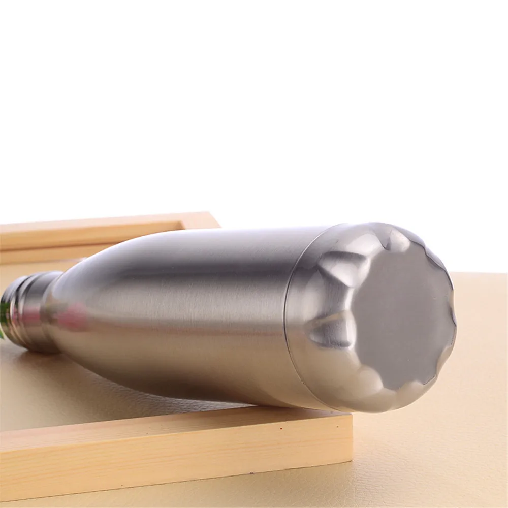 Новинка одноцветная бутылка для воды герметичный термос из нержавеющей стали