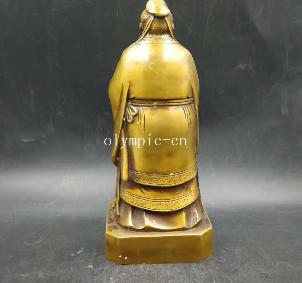 12'' copper carved school fengshui decor chinese educator philosopher Confucius |