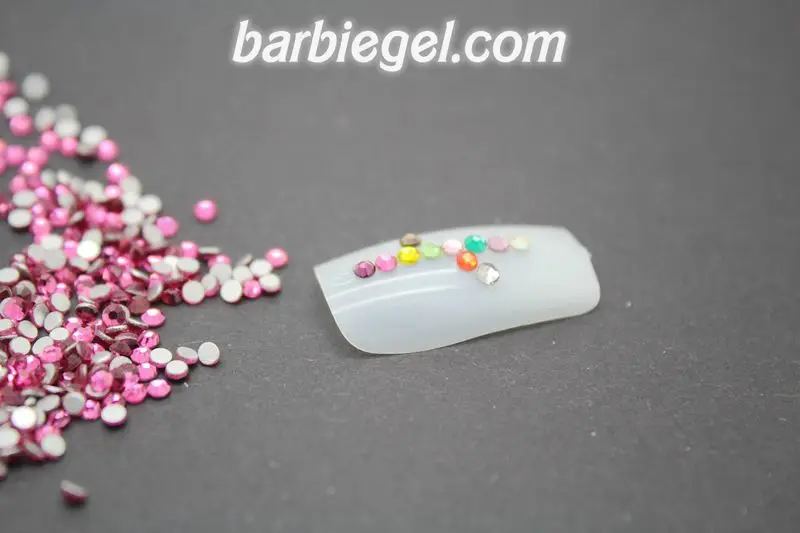 Блестящие SS3 SS4 SS5 SS6 SS8 SS10 SS12 SS16 SS20 розовый красный цвет DIY 3D украшения для ногтей