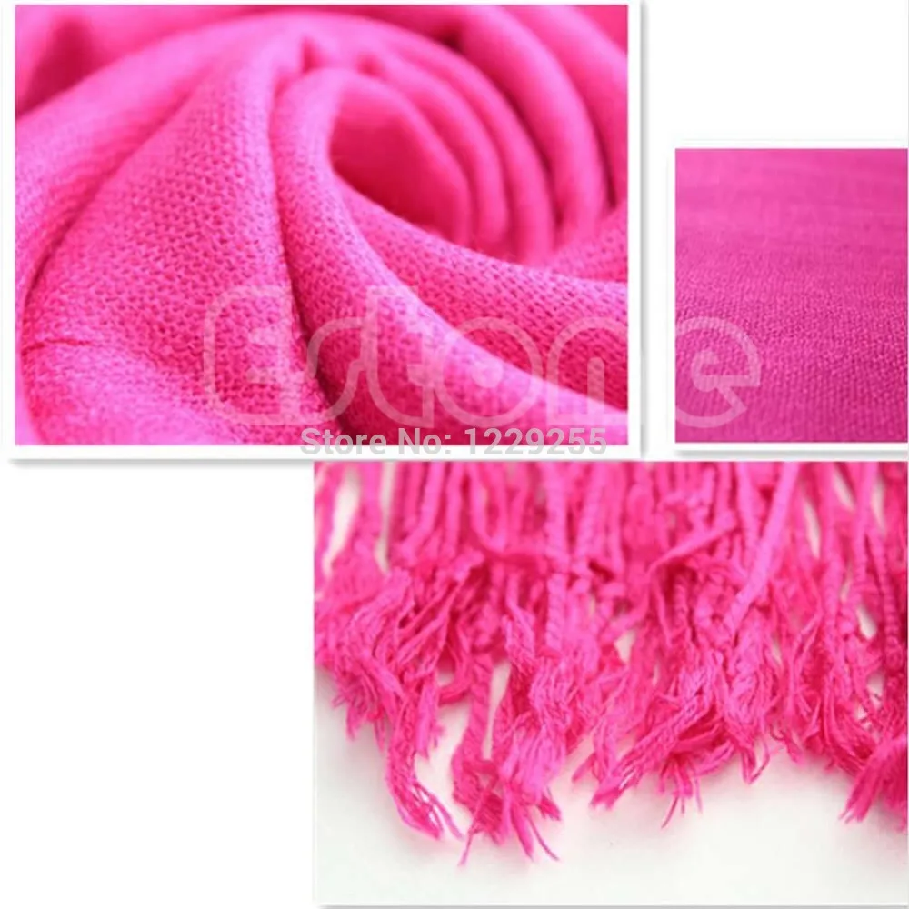 

1pc Women Pure Imitation Cashmere Scarf Wool Blend Long Scarf Tassels Warm Scarves Winter Warm Soft Wrap Shawl New