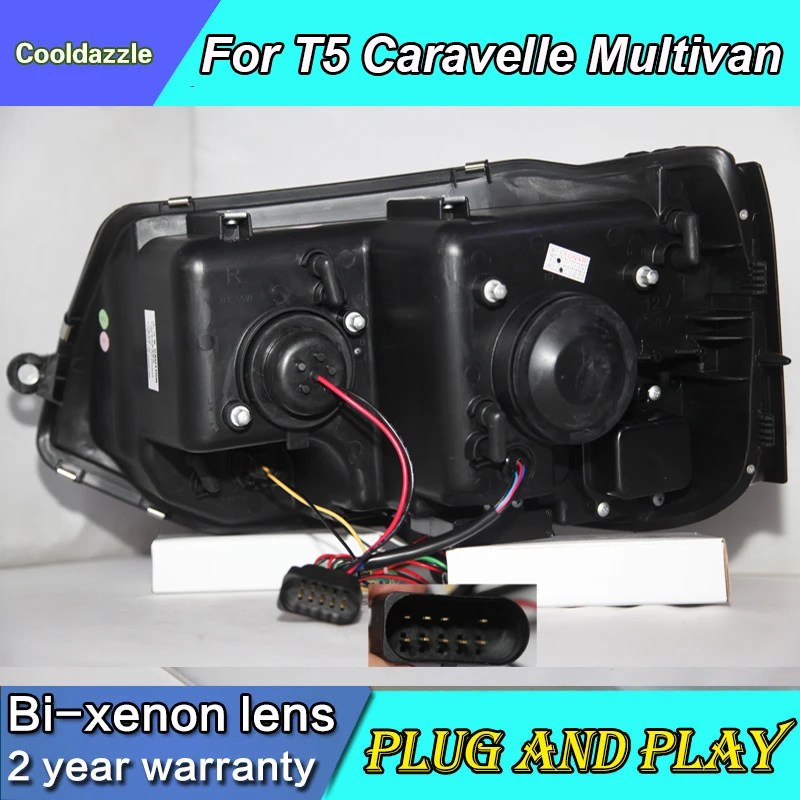 Для Volkswagen T5 Caravelle Multivan светодиодный фар 2010 2011 2012 2013 год светодиодные передние фары с Габаритные огни