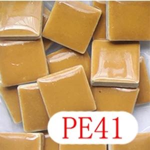 PE41 200 г/44 шт 20X20 мм квадратный Керамика мозаичная плитка, 2X2 см Сделай Сам мозаика, плитка, Керамика плитка, DIY мозаичного искусства сделано в Китае - Цвет: PE41