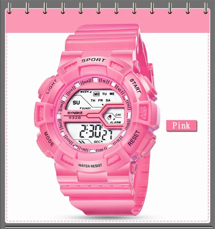 SYNOKE Montre, детские, для мальчиков, для студентов, люксовый бренд, водонепроницаемые спортивные часы, светодиодный, цифровые, с датой, наручные часы, модные, Relogio L30