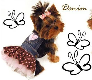 Супер симпатичные джинсы одежда для собак костюм новый животных милый форме