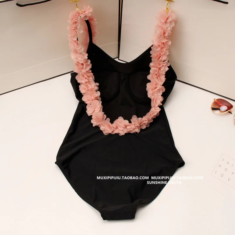 Сексуальный женский слитный купальник 3D розовый цветочный с открытой спиной