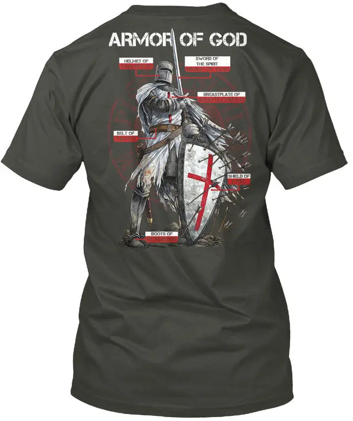 Отличный подарок футболка Armor of God 2019 модные круглые мужские футболки с коротким