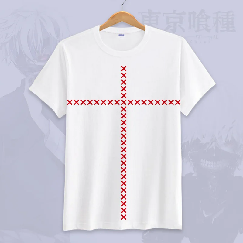 Аниме Токийский Гуль Juzo Suzuya/REI белая футболка летние топы с короткими рукавами